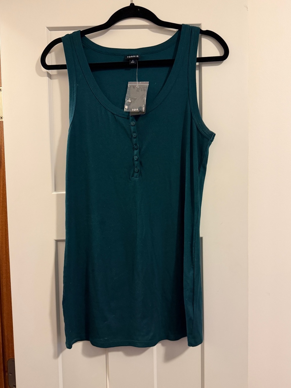 Torrid Teal Ribbed Tank
